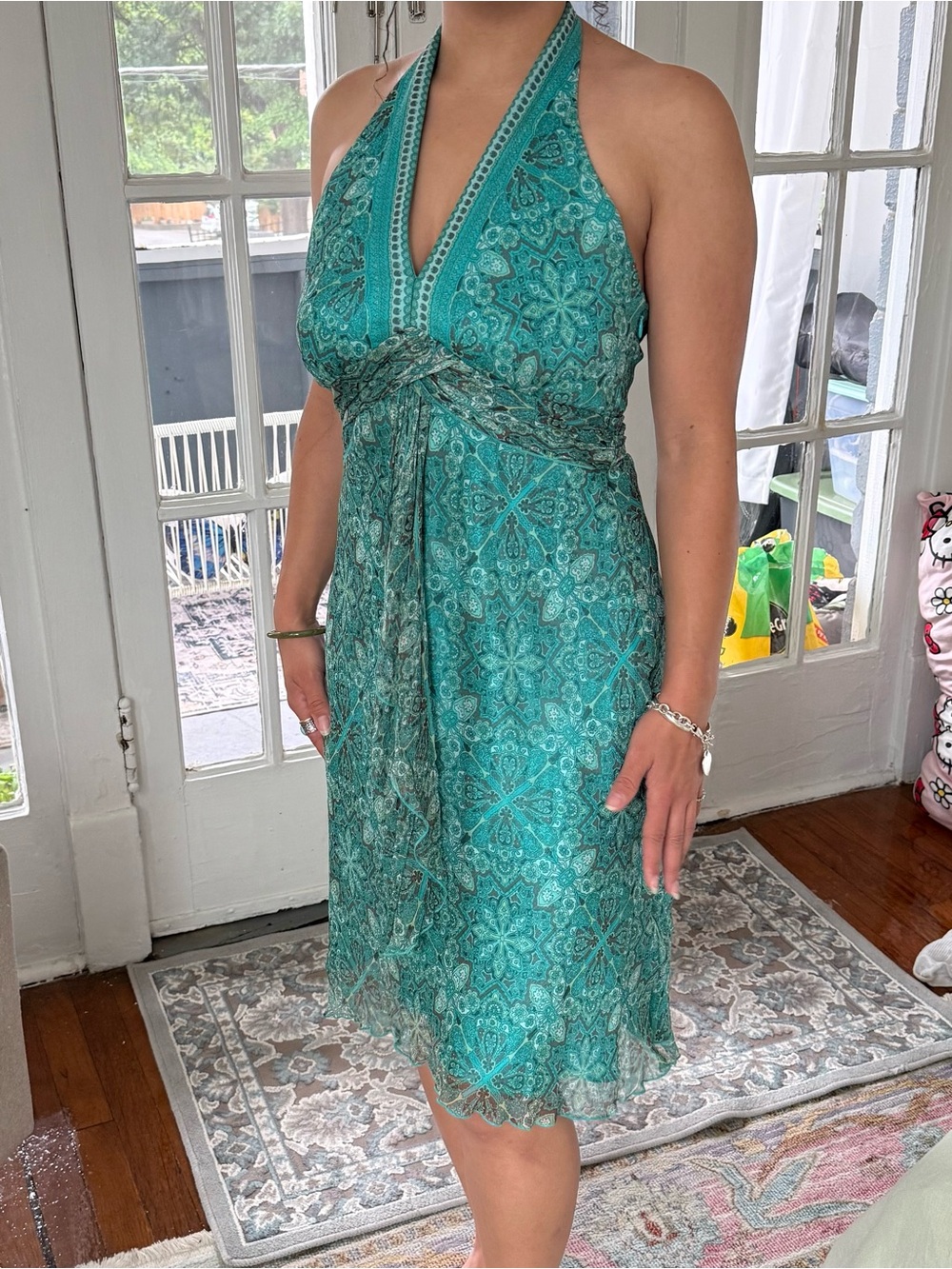 Laundry By Shelli Segal Silk Halter Dress